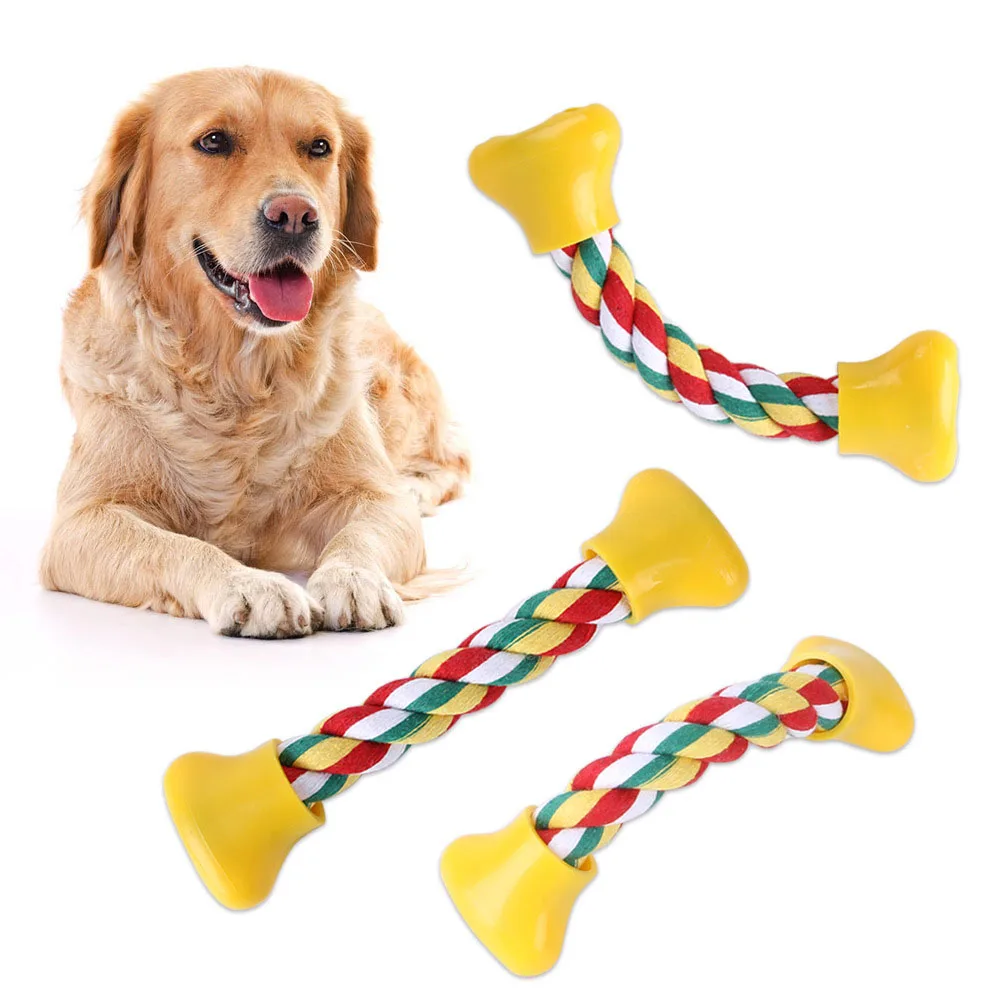 Haustierspielzeug, kreatives Knochen-förmiges Baumwollseil-Spielzeug, Kauspielzeug für Hunde und Katzen, um Zähne zu schleifen und Langeweile zu lindern