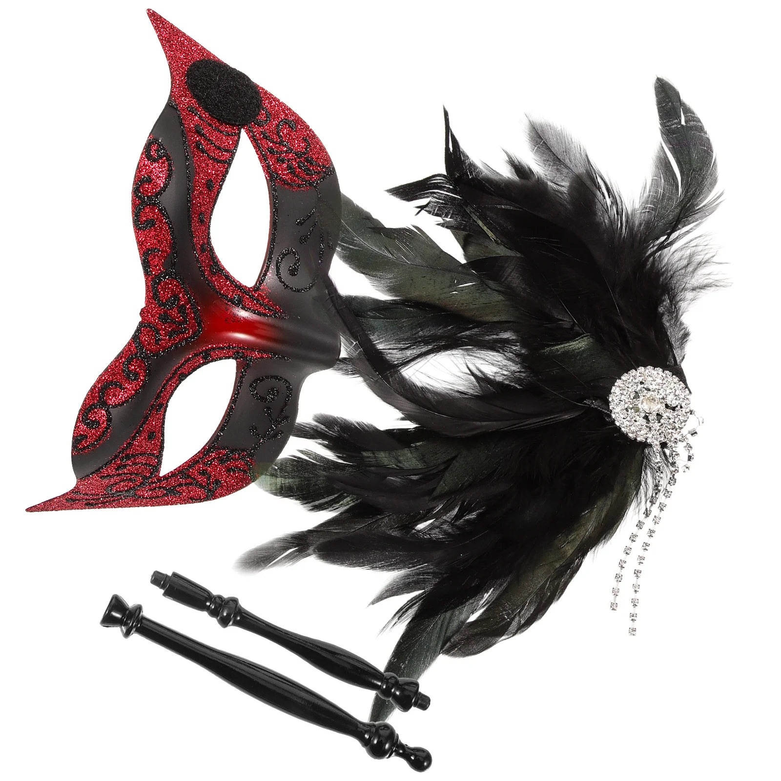 

Half Face Golden Plume Tassel Masquerade Carnival Party Decorative Mask for Halloween Festival Cosplay Reusable Elegant