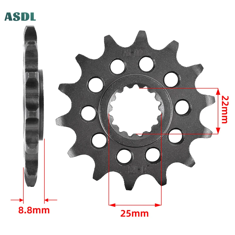 520-14T 520 14Tooth Motorcycle 20CrMnTi Front Silent Sprocket for KT/M 200 250 300 450 500 520 525 EXC Enduro XC-W For KT/M ATV