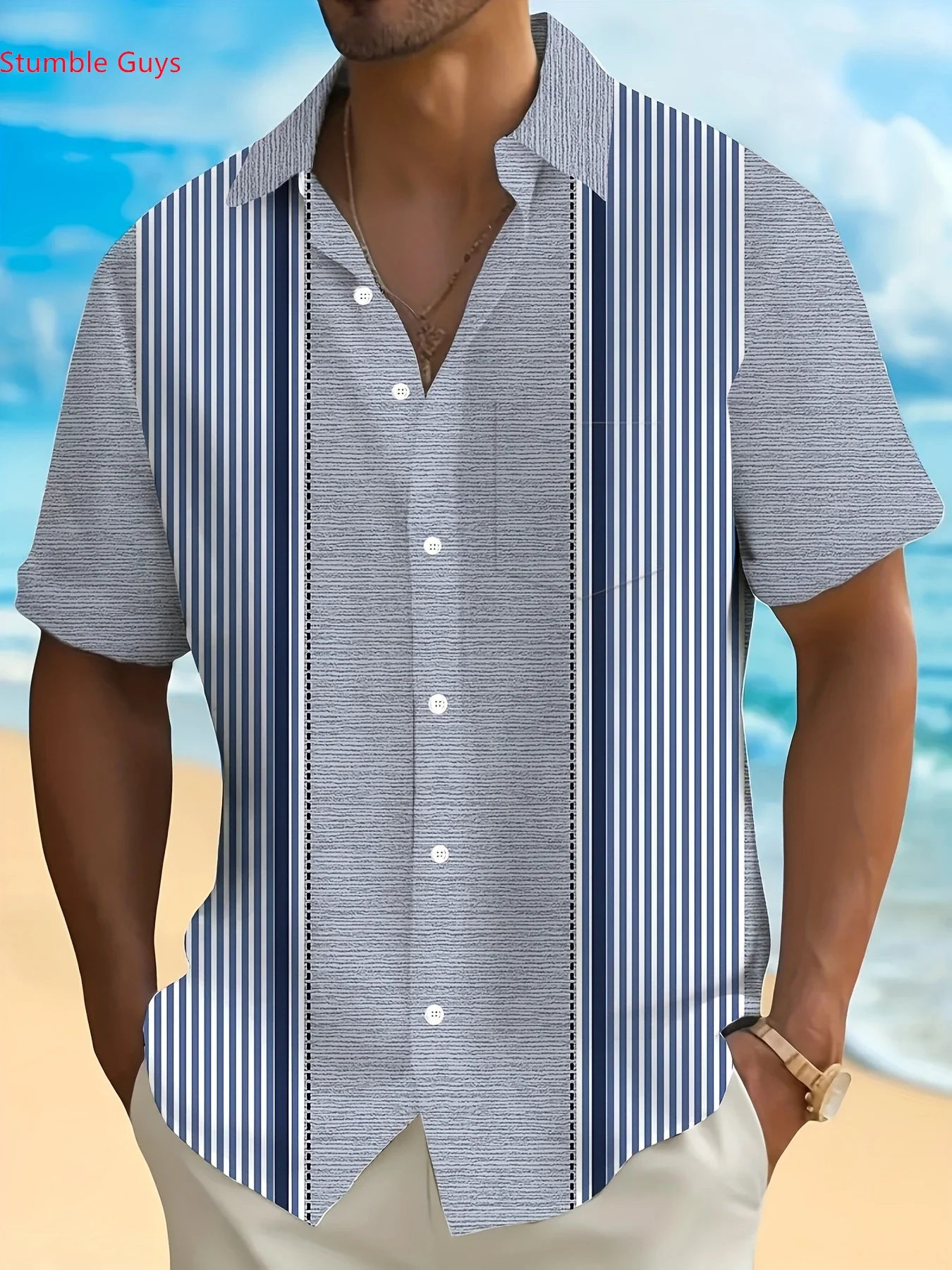 

Summer High Street Tropical Print Men's Hawaiian Shirt Casual Man Short Sleeve Fashion Streetwear Holiday Party Outfits