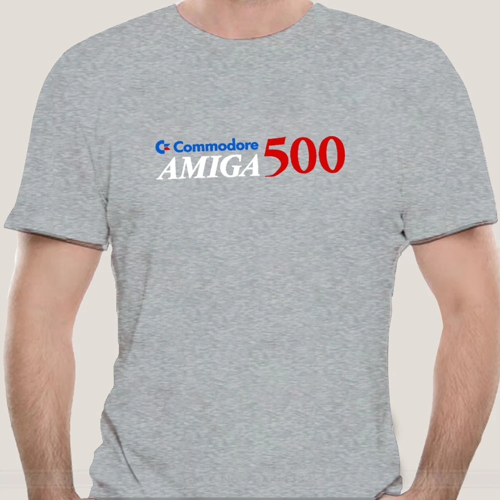 COMMODORE AMIGA 500 COMPUTER T-SHIRT Retro 80s Video Games C64   ZX Spectrum PC