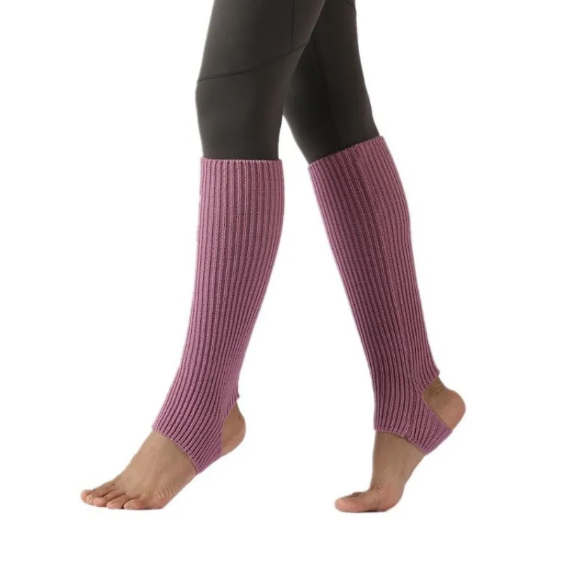 Calcetines de baile para niños y adultos, calentadores de piernas de punto, cubierta de pie más cálida, suave, protectora, deportiva, Ballet latino, con agujero