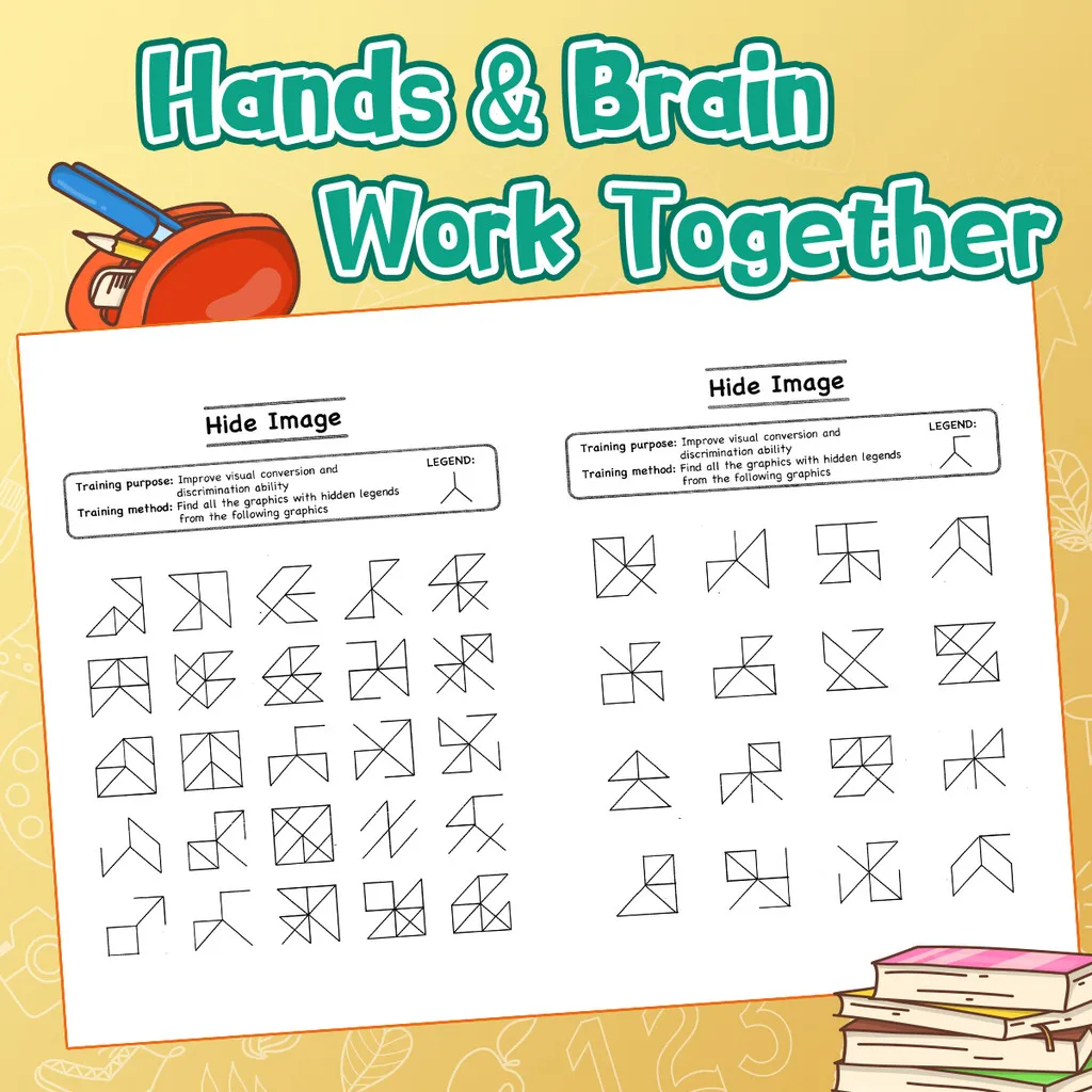 Shapes & Geometry Activity Workbook Set for Kids:Write–Trace–Color,Count & Compare, Find&Match, Hidden Pictures&Pattern Puzzles