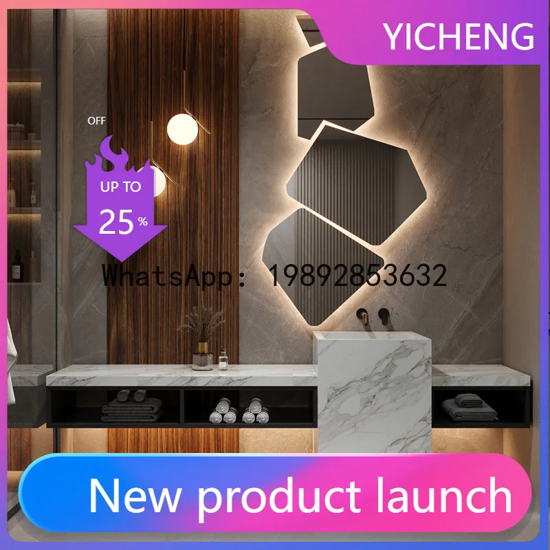 

Hys rock slab bathroom cabinet sanitary ware basin ceramic bathroom column type wash basin