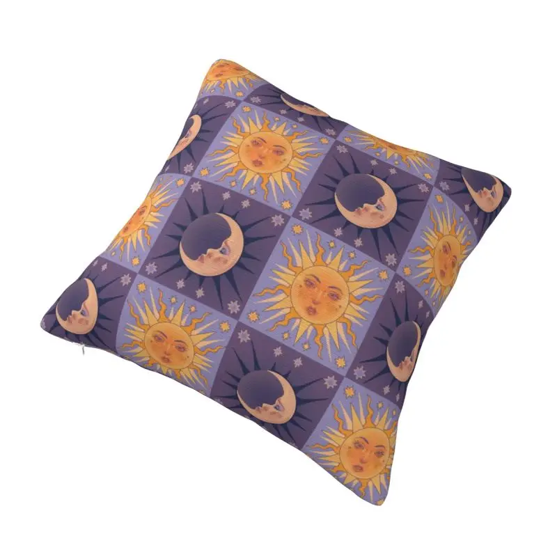 Custom Sun And Moon Print Cushion Covers Velvet Cute Pillow