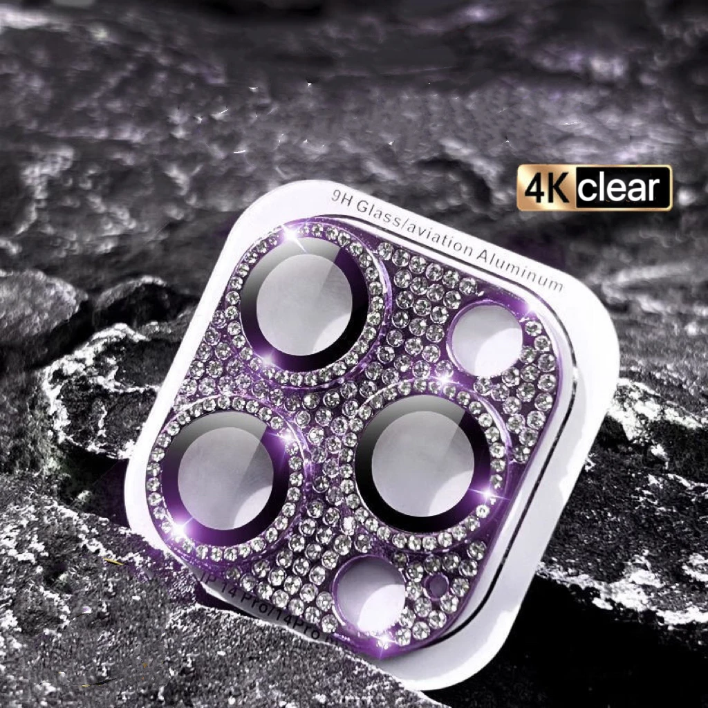 واقي كاميرا ماسي فاخر لهاتف آيفون 16 14 15 13 11 برو ماكس عدسة معدنية زجاجية على آيفون 12 13 ميني 14 15 بلس