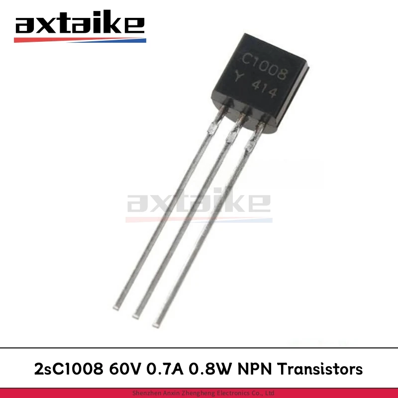 

50PCS 2sC1008 C1008 TO-92 60V 0.7A 700mA 0.8W NPN Transistors DIP