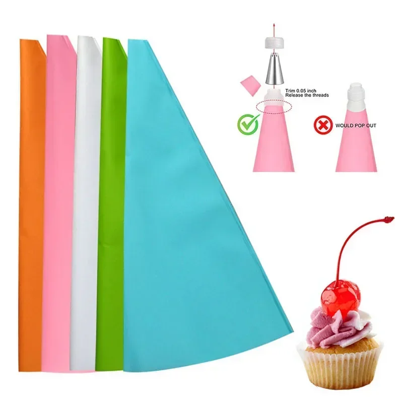 Reusable Silicone Piping Bag DIY Pastry Bags Cream Cupcake Decorating Baking Tools Kitchen Accessories Fondant Sugarcraft