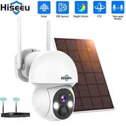 Hiseeu 2K 4MP WIFI PTZ Solar IP Camera Human Detect Night Vision P2P CCTV Surveillance Camera  for Hiseeu Wireless CCTV System