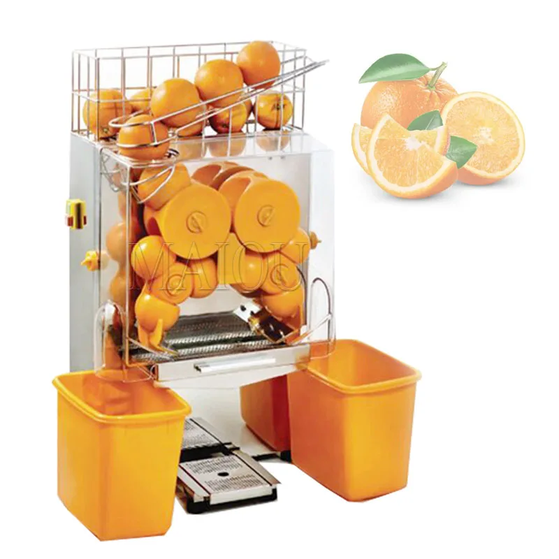 Hot Sale To Usa Automatic Orange Juicer Squeezer Machine Electric 220v Industrial Lemon Juice Extractor With 2 Trash Can