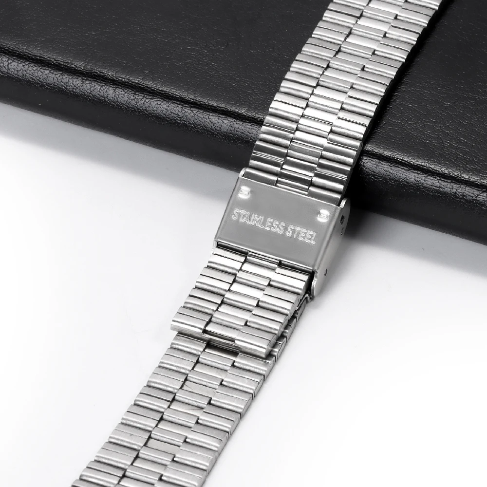 For Casio F91W Watch Steel for F84 F105 F108 A158 A-168 AE-1300 AE-1200 Casio Straps Ultra-thin Metal Bracelet 18mm 20mm