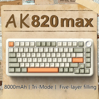 AJAZZ AK820Max Tri Mode mechanical keyboard wireless Bluetooth side engraved esports 75 series customized wired gaming keyboard