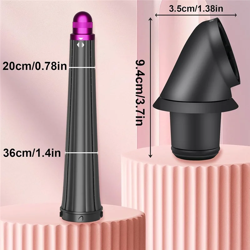 A01V-For Dyson Hair Dryer Attachments Long Barrels Attachment And Adaptor Supersonic Attachments Purple