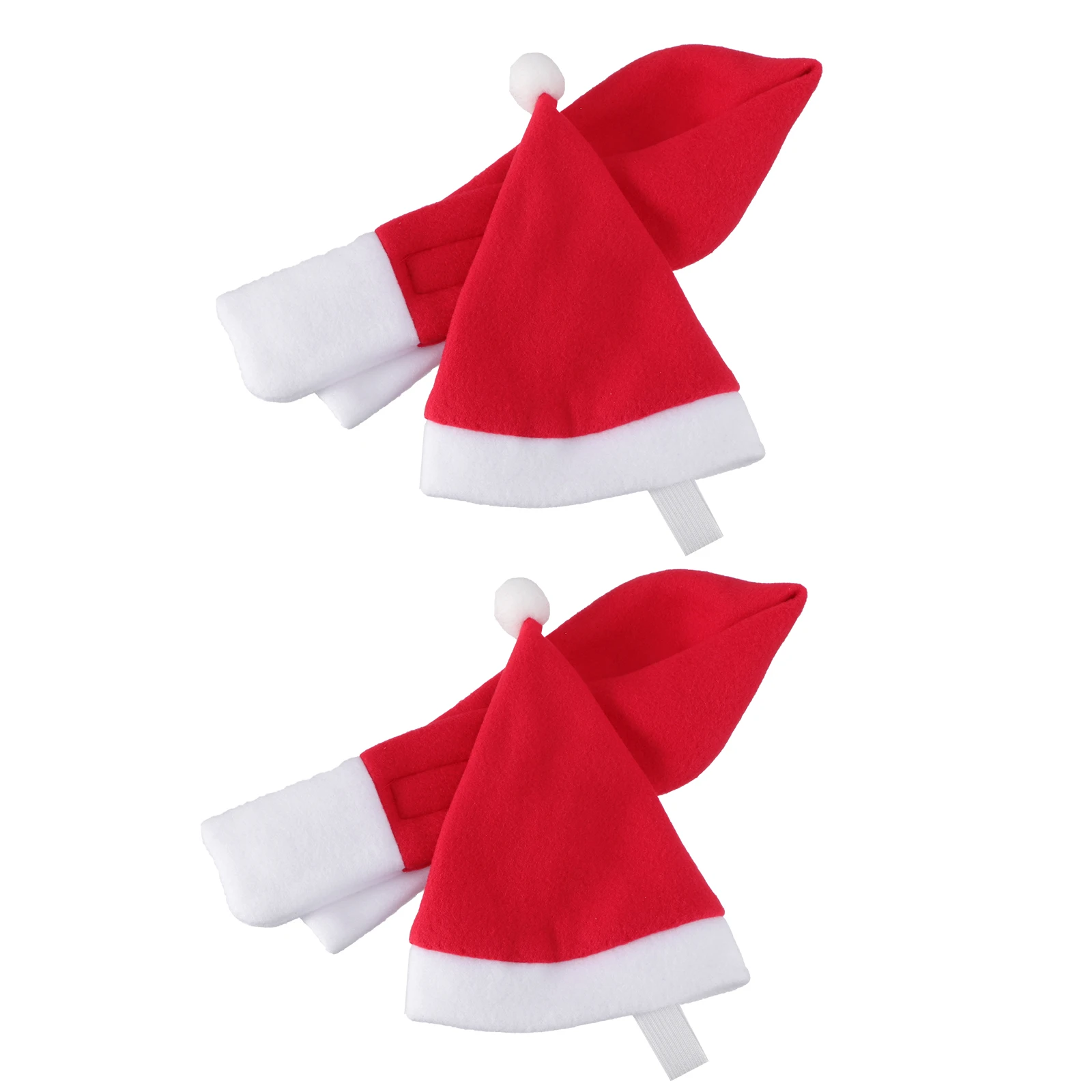 

2 set Pet Hat Scarf Accessories 2 Sets Red Santa Warm Costume for Christmas Cats Dogs Holiday Party Gifts Dog Supplies