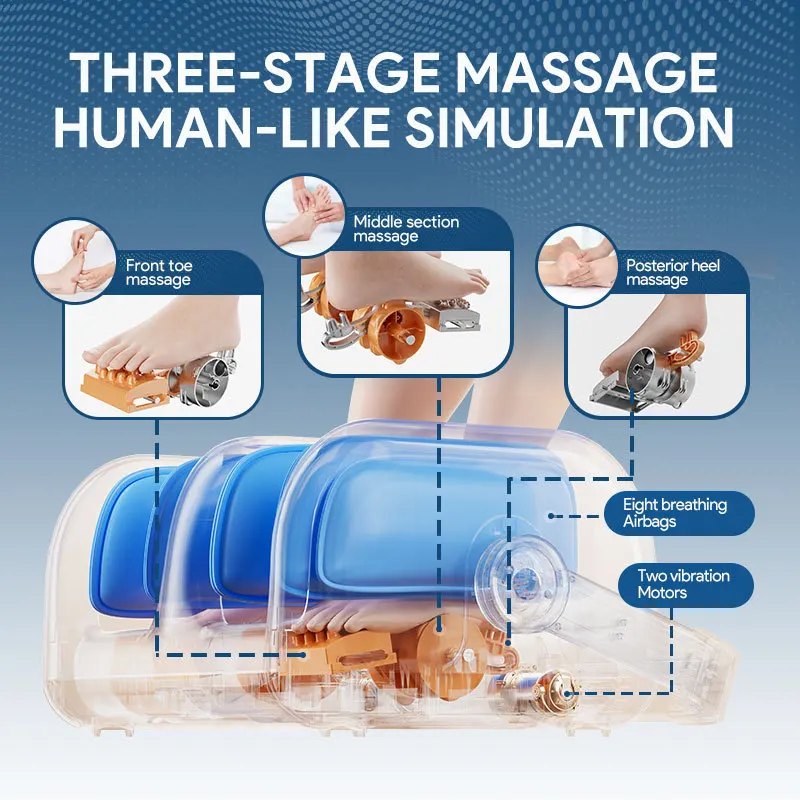 Air Compression Foot Massage Machine Multifunctional Wireless Vibrating Heating Electric Foot Massager Relaxation Treatments