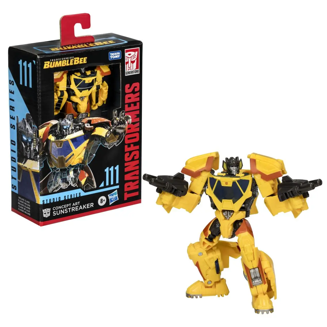 Seria Hasbro Transformers Studio: Deluxe Transformers: Bumblebee 111, koncepcja sztuki, figurki Sunstreaker, prezent na boże narodzenie