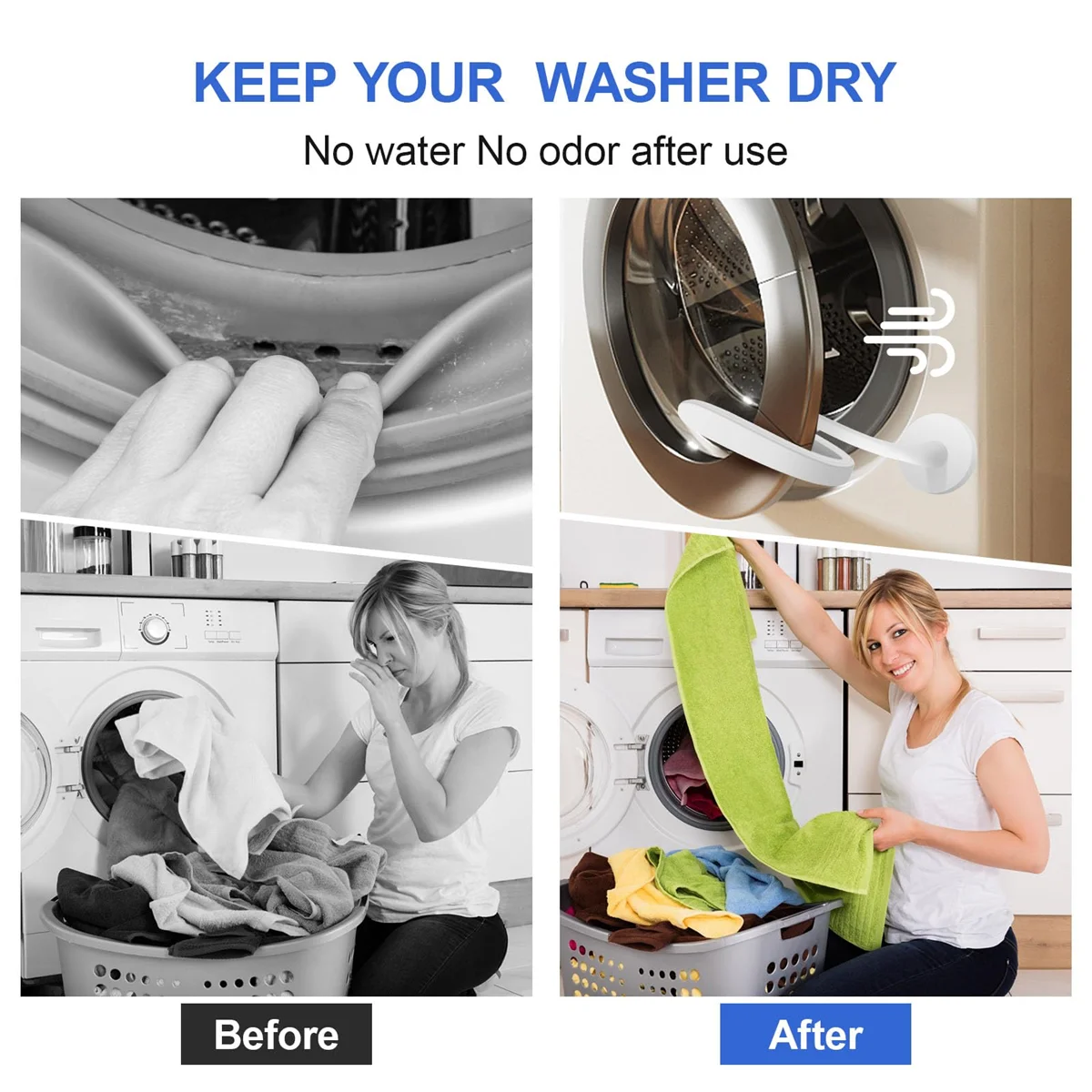 Front Load Washer Door Prop, Stable and Durable Washing Machine Door Prop Open, Easy to Use Washer Door Prop White image 5