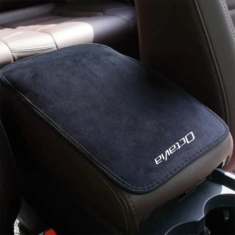 

Suede Leather Armrest Mat Arm Rest Auto Armrests Protection Cushion For Skoda octavia superb fabia kodiaq karoq