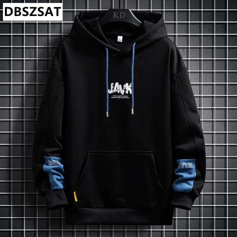 

Black Mens Hoodies 2022 Street Hip Hop Fashion Sweatshirts Men Casual Hooded Long Sleeve Pullover Cargo Pocket Streetwear