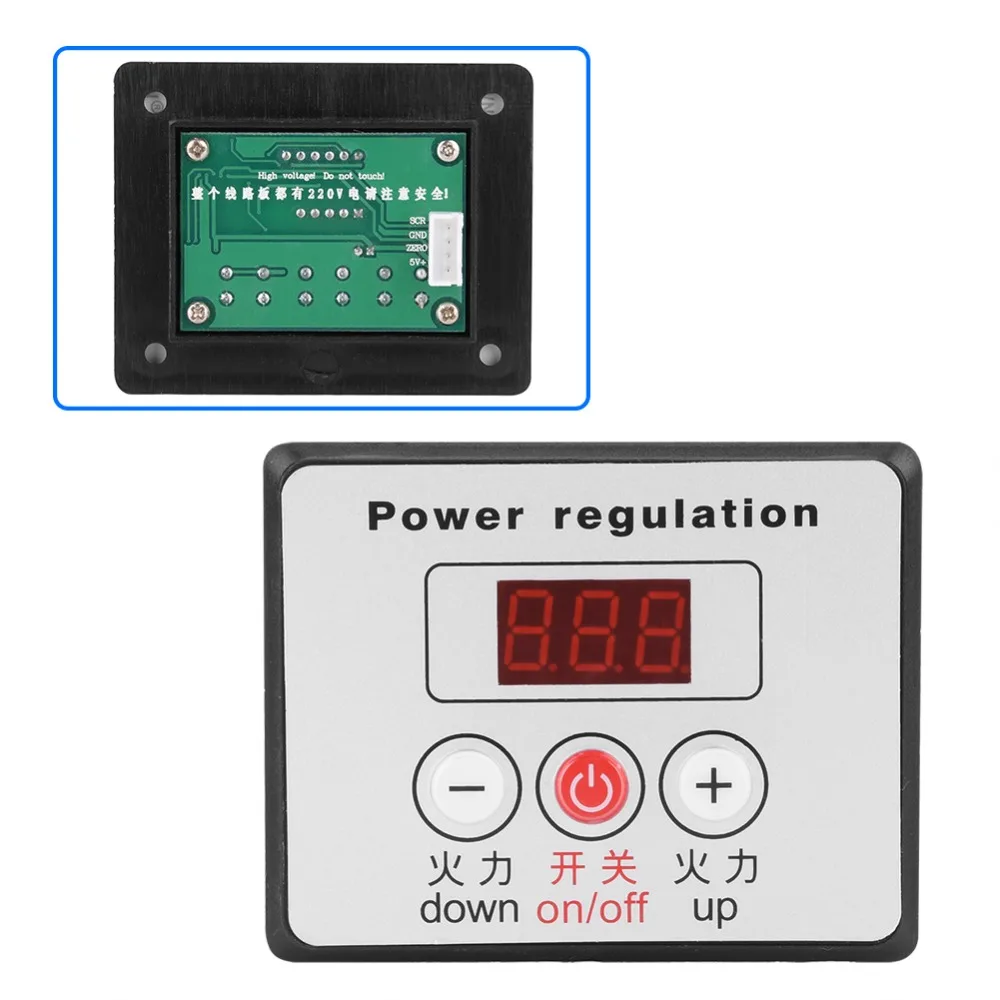 

10000W SCR Voltage Regulator AC 220V 80A Adjustable Speed Controller Digital Easy Installation Thermostat Module Electric Motor