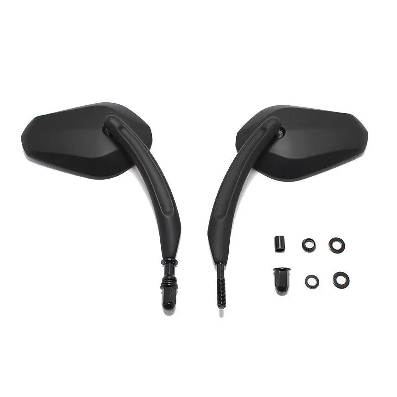 Schwarze Motorrad Rückspiegel Rückspiegel Glas Rückspiegel rechts links für Harley 883 1200 48