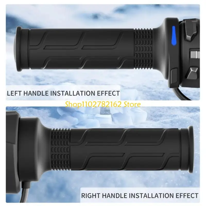 

547B 6 Level Customizable Heated Handlebars Heating Grips Handlebar for Motorcycles