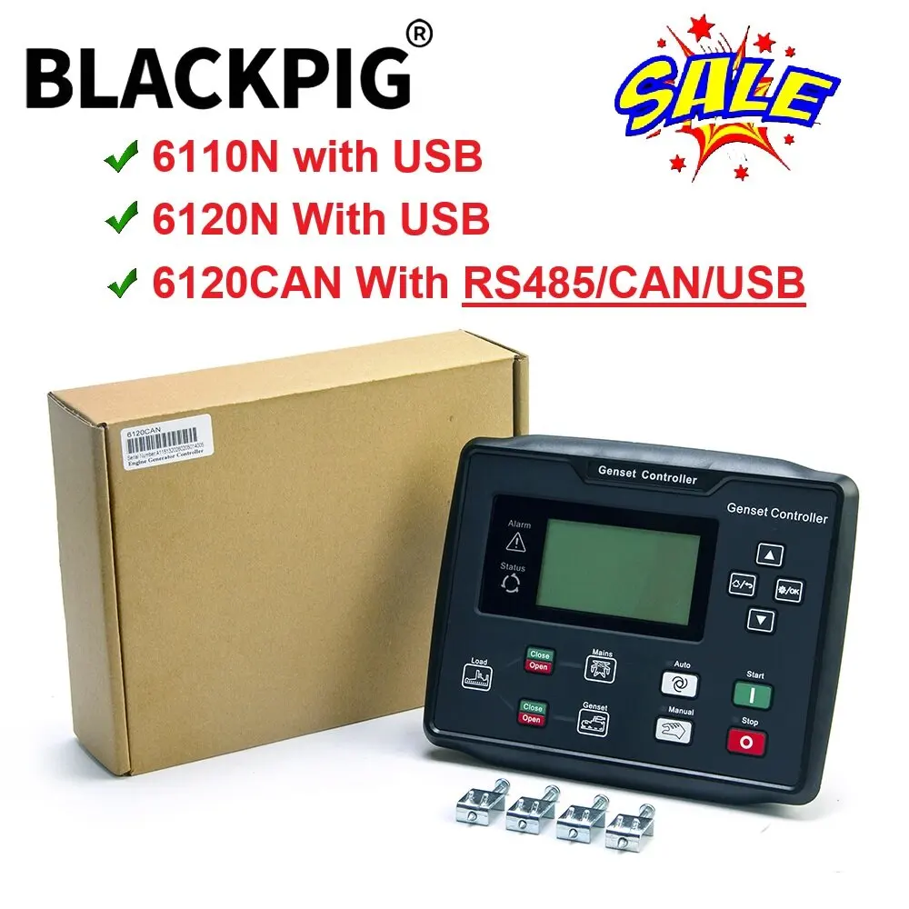 6120CAN 6120N 6110N Generator Controller Replace Smartgen HGM6120N HGM6120CAN Auto Start Control Module With USB RS485 CAN Ports