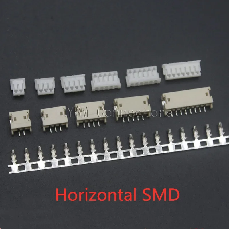 10sets ZH1.5 2/3/4/5/6/7/8/9/10 Pin Connector 1.5MM Pitch Header + Housing + Terminal Vertical / Horizontal SMD Pin