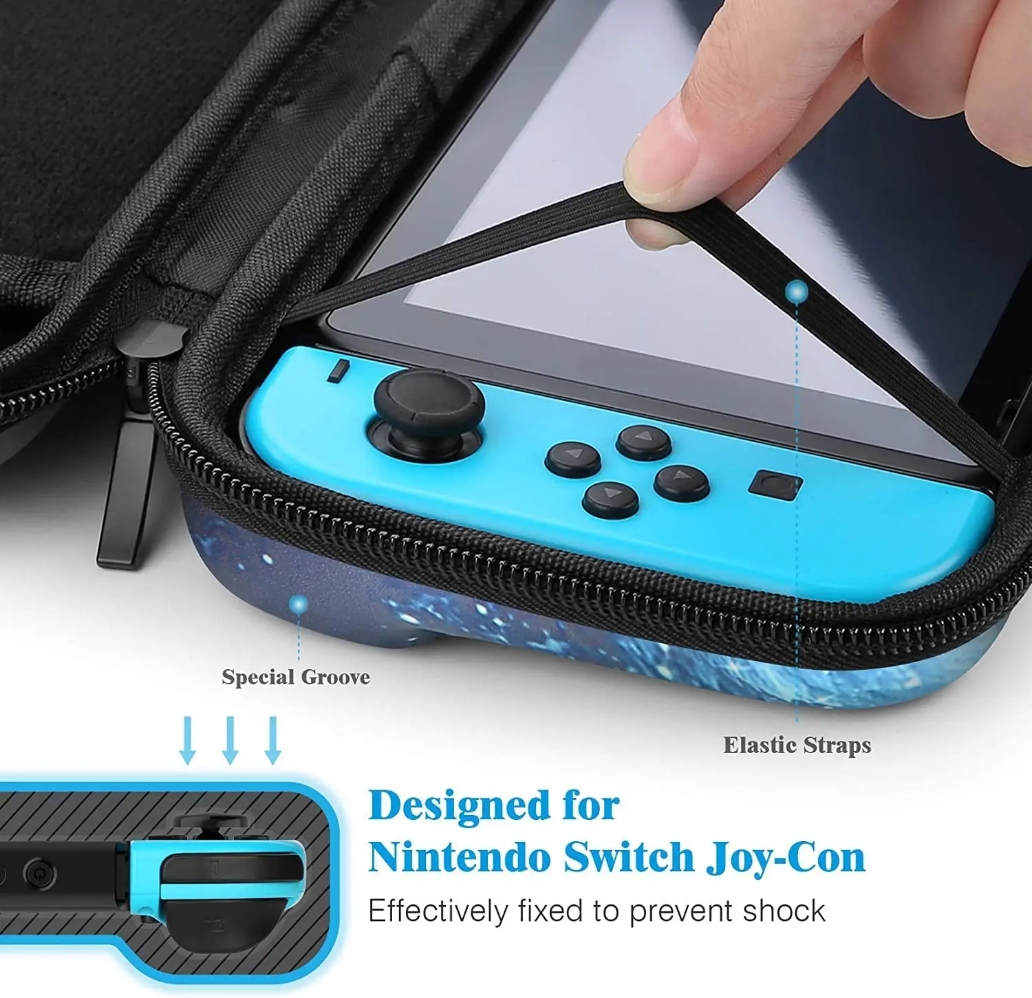 Heystop caso de transporte para nintendo switch capa protetora saco armazenamento do plutônio gradiente para interruptor oled viagem portátil bolsa
