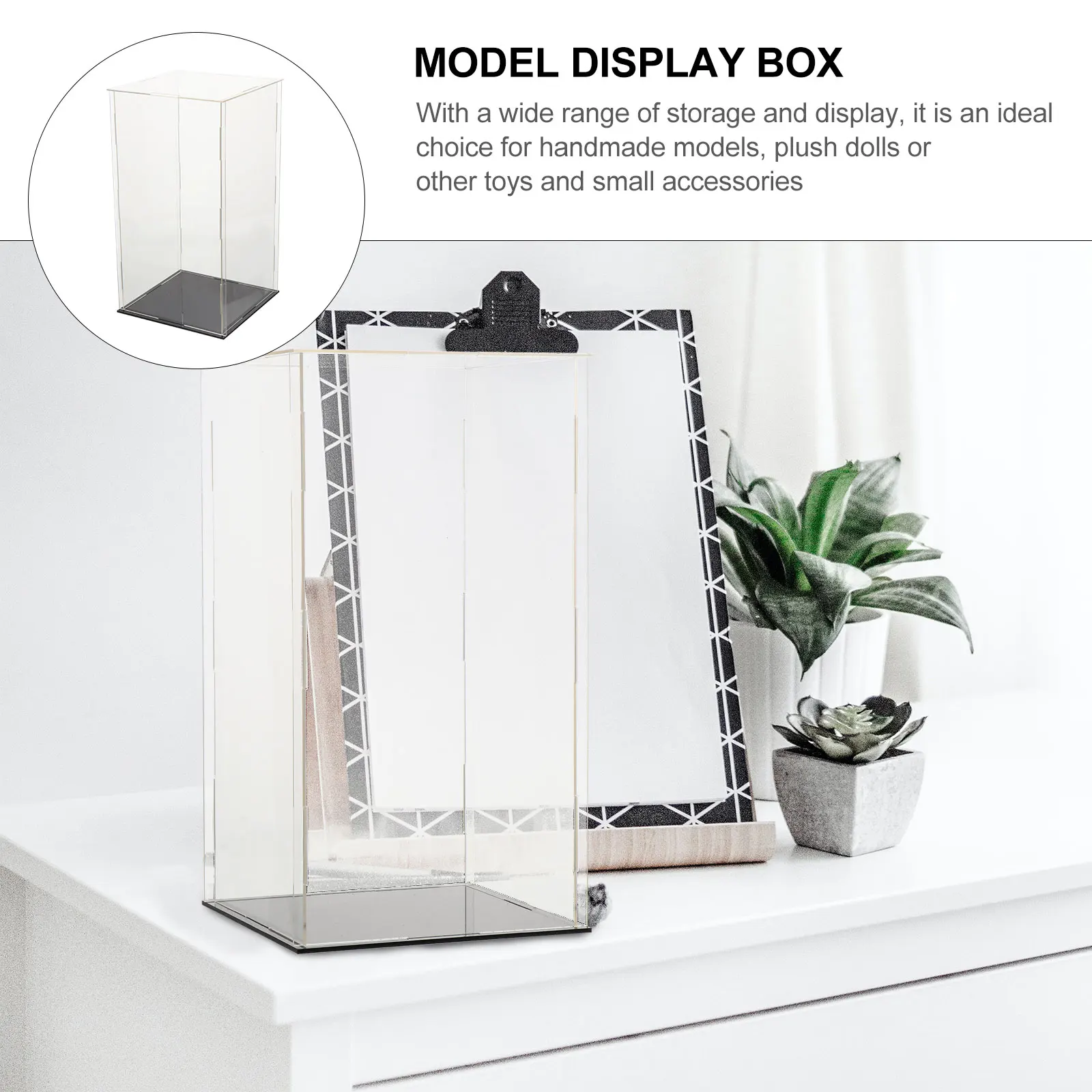 

Acrylic Display Box Transparent Storage Cabinet for Handmade Figures Car Models Showcase Lightweight Gift