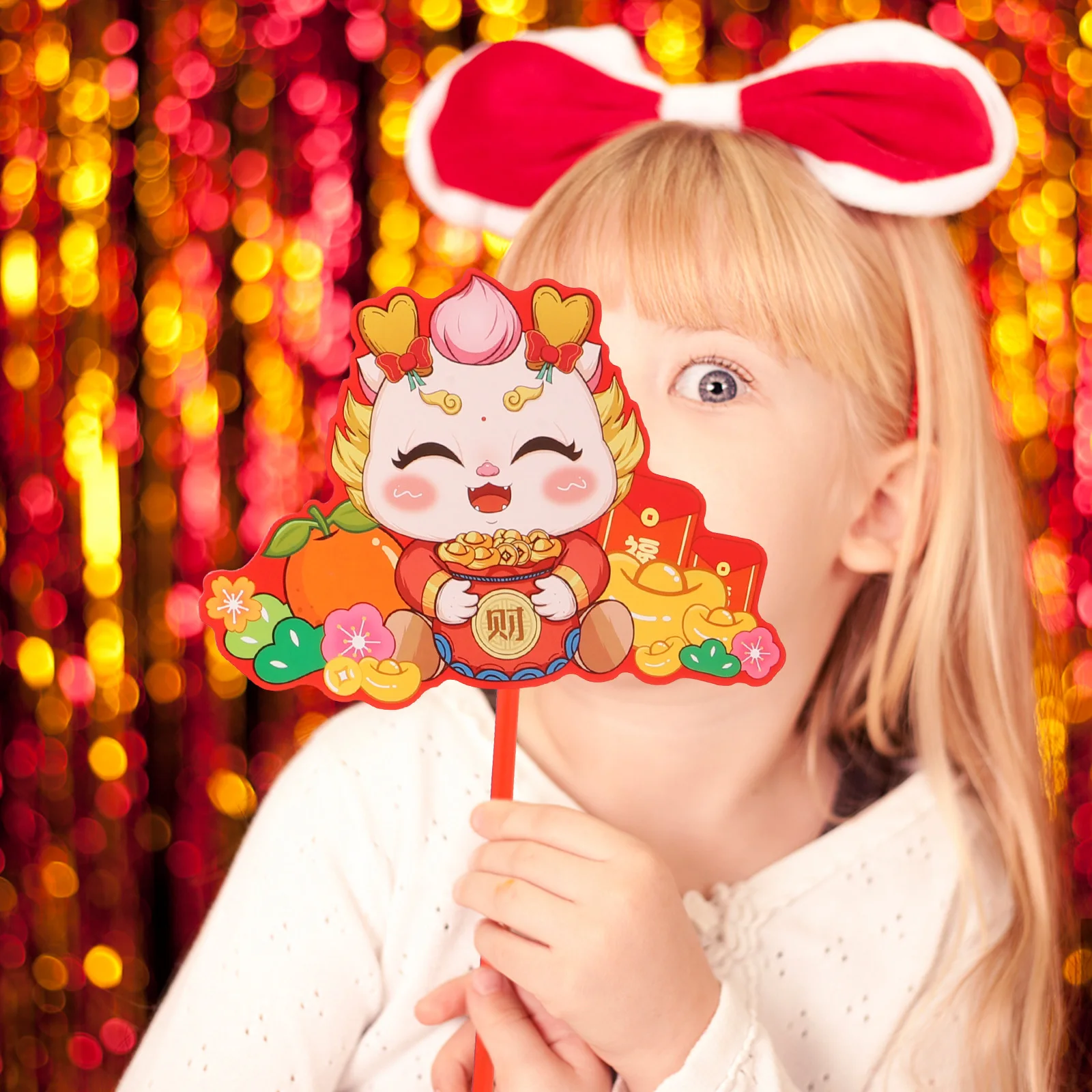 

Festival Hand Holding Sign New Year Photo Booth Props Chinese Party Decorations