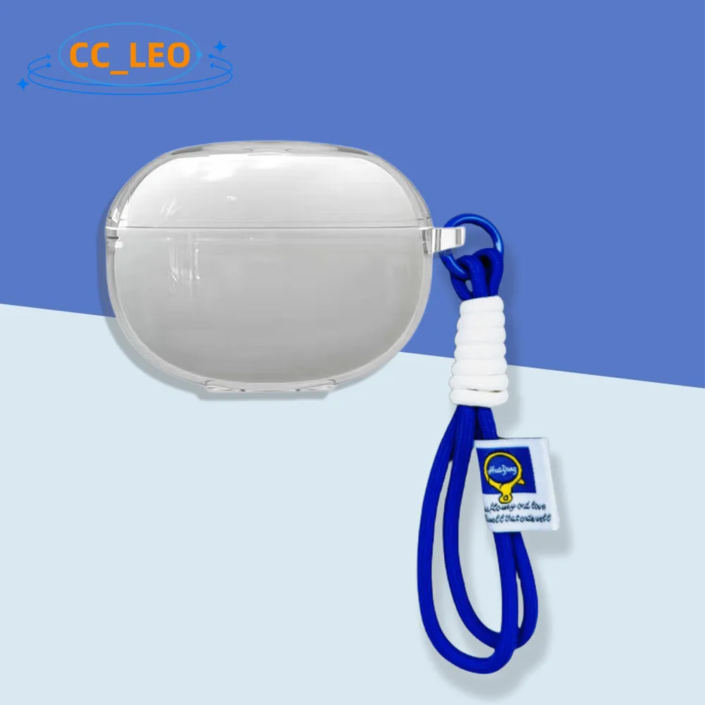 For SoundPeats Capsule3 Pro Case Transparent Soft Shell Cute Lanyard Pendant SoundPeats Capsule3 Pro+ Protective Sleeve