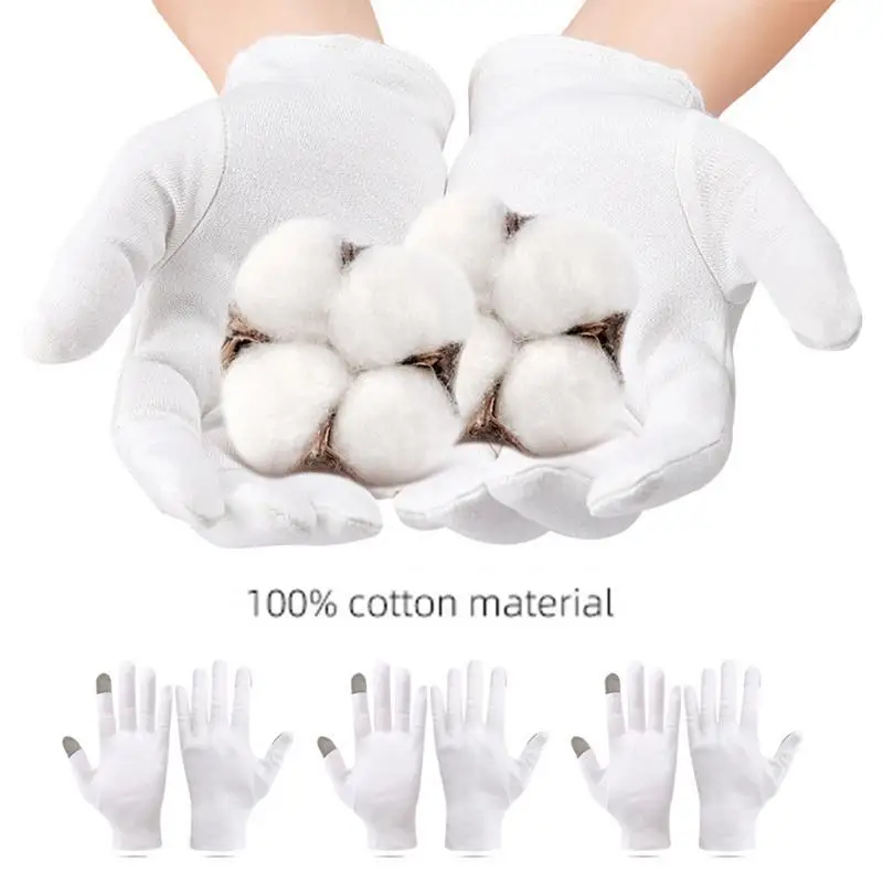 Cotton Gloves Touchscreen Driving Gloves Touchscreen Texting Gloves White Cotton Gloves For Cycling Biking Sporting Driving For