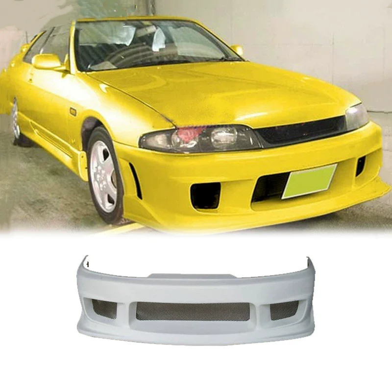 

Передний бампер в сборе для Nissan R33 GTS, модифицированная смоляная сетка, комплект кузова, автомобильные аксессуары