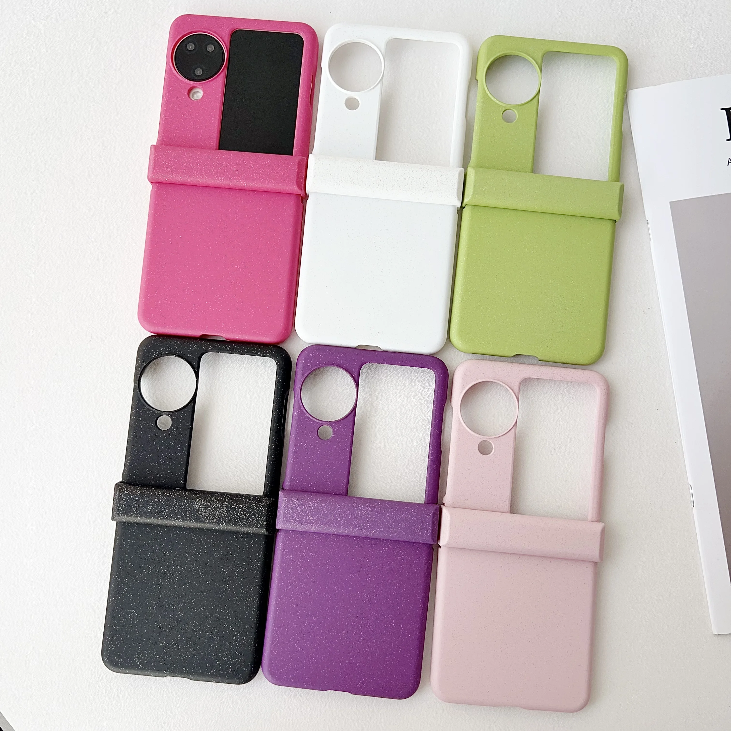 

Back Cover For OPPO Find N3 N2 Flip Case Glitter Shimmering Powder Full Protection Hard Pc Shockproof Phone Case