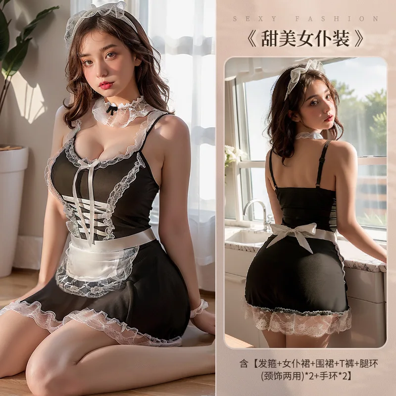 Lolita Live Show Maid Cosplay Costumes, Plus Size, Sexy Maid fur s, Couple, Honeymoon, Plus Also Bed Temptation Uniform, 7.0