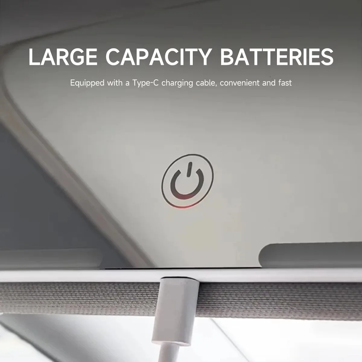 Cermin Rias LED dengan Lampu, Cermin Rias Sentuh 3 Warna Portabel, Lampu Isi Ulang untuk Rias Mobil Perjalanan Rumah