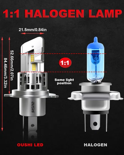 Imagen 2 del producto 2 uds 80W 16000Lm H4 bombillas LED para faros Canbus sin errores 9003 HB2 haz alto/bajo faro Led automático 6500K luz blanca para coche 12V lámparas