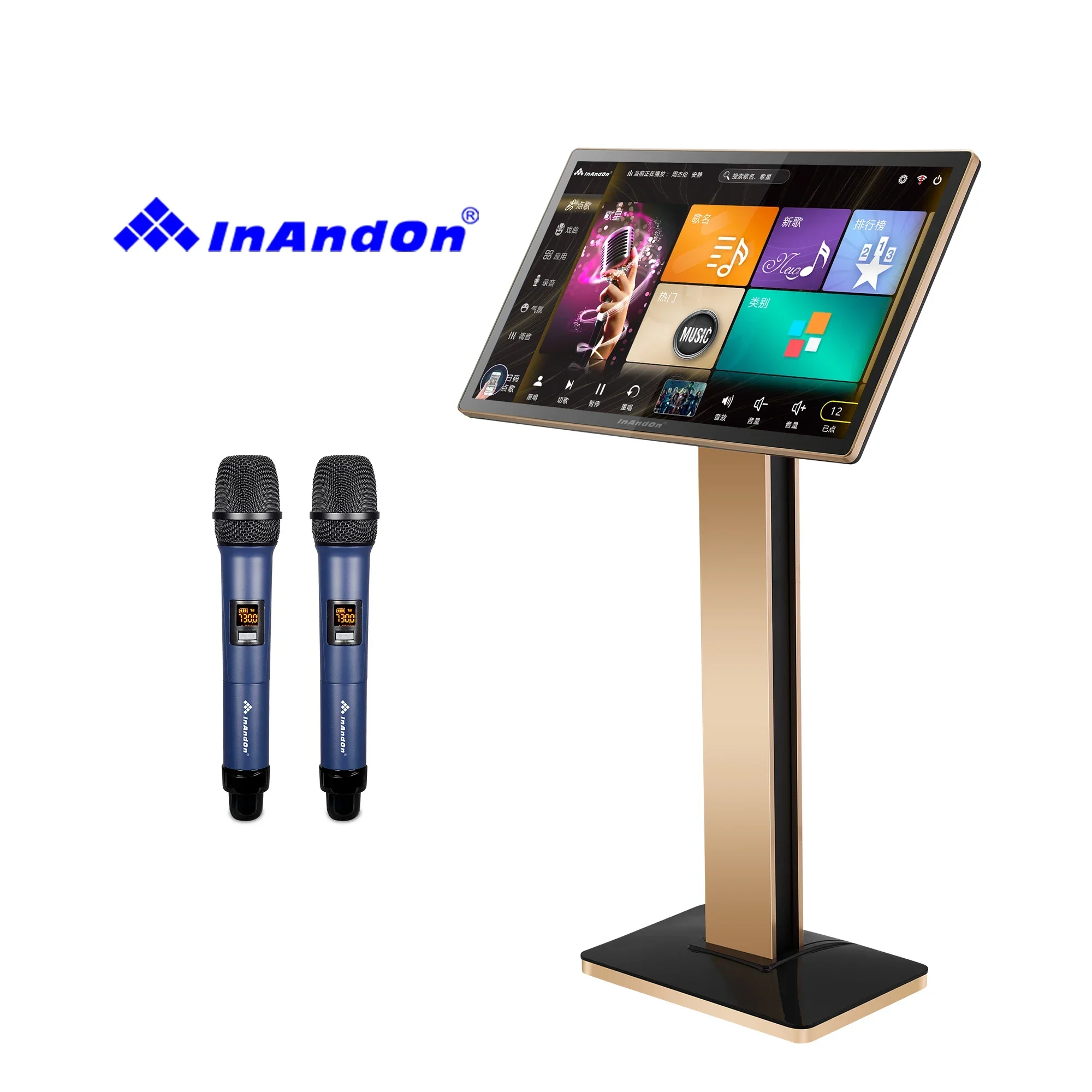 InAndOn Karaoke Machine 21.5 4IN1 1T Home Party   Set Smart Song-Selection  Player