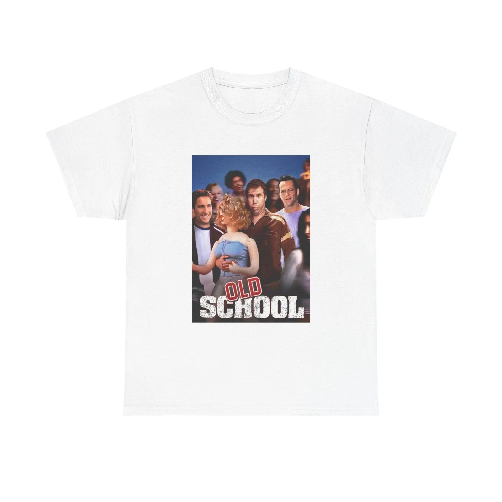 Old School Tshirt Retro Movie Poster Will Ferrell Unisex Heavy Cotton Tee