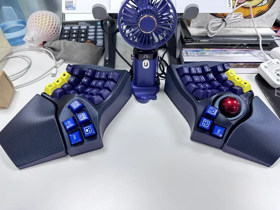 Charybdis 미니 분할 키보드 키트 MX 스위치 용 맞춤형 Bluetooth 무선 ZMK 핫 스왑 LemonV3/34MM 트랙볼 분할 키보드 키트