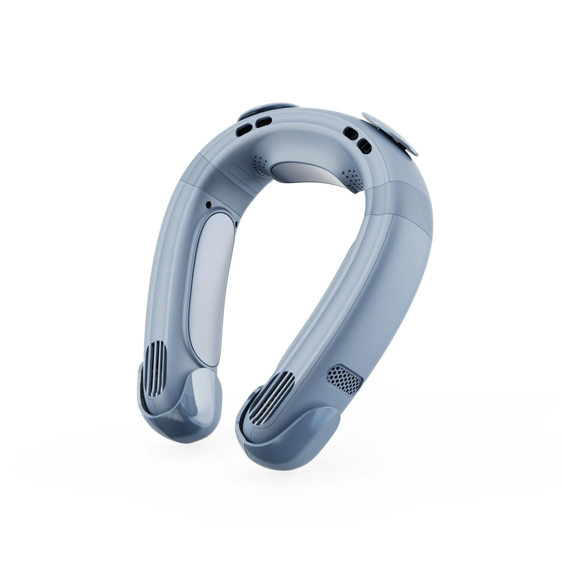 

Полупроводниковый охлаждающий шейный вентилятор с зарядкой через USB, портативный двойной охлаждающий шейный вентилятор большой емкости