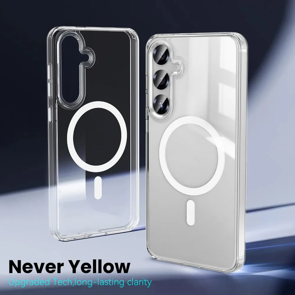 For Magsafe Phone Case For Samsung Galaxy S26 Ultra Case Samsung S26 S 26 Plus S25 S24 S23 FE Magnetic Charging Clear Case Cover
