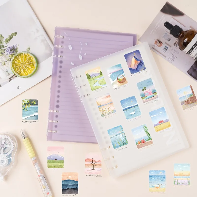 50枚入り 漫画風 個性的なクリエイティブPET風景グラフィティデコレーションステッカー