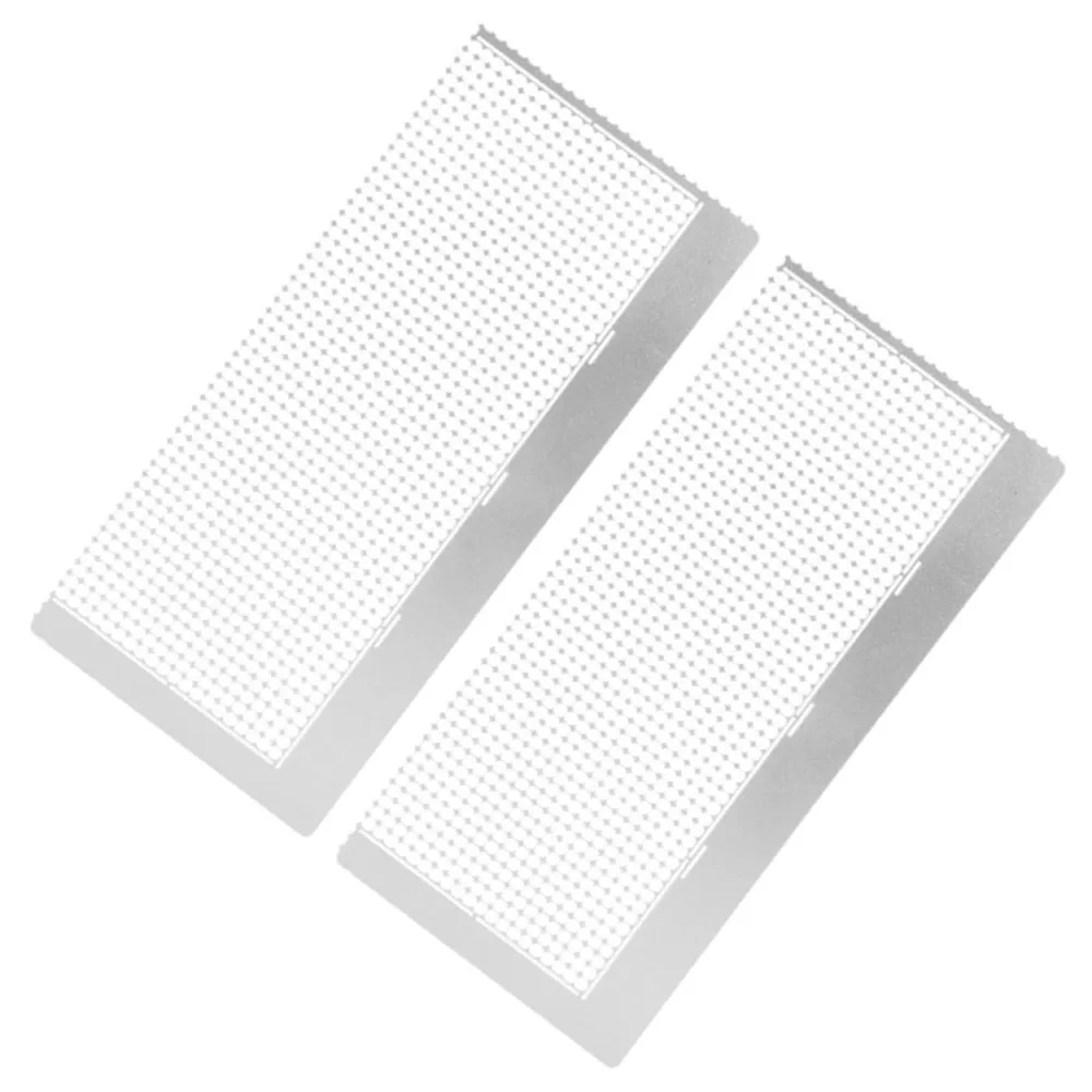 2 PCS Stainless Steel Rhinestone Placement Ruler Nonstick Coating Circular Grid Mesh Grid Alignment Tool 1020 Holes