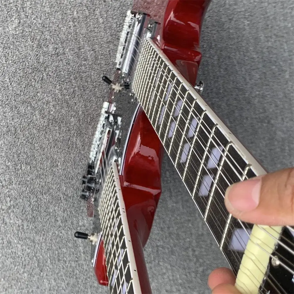 Double SG Style Double neck 12-string double string + 6-string lead  guitar red  available by order