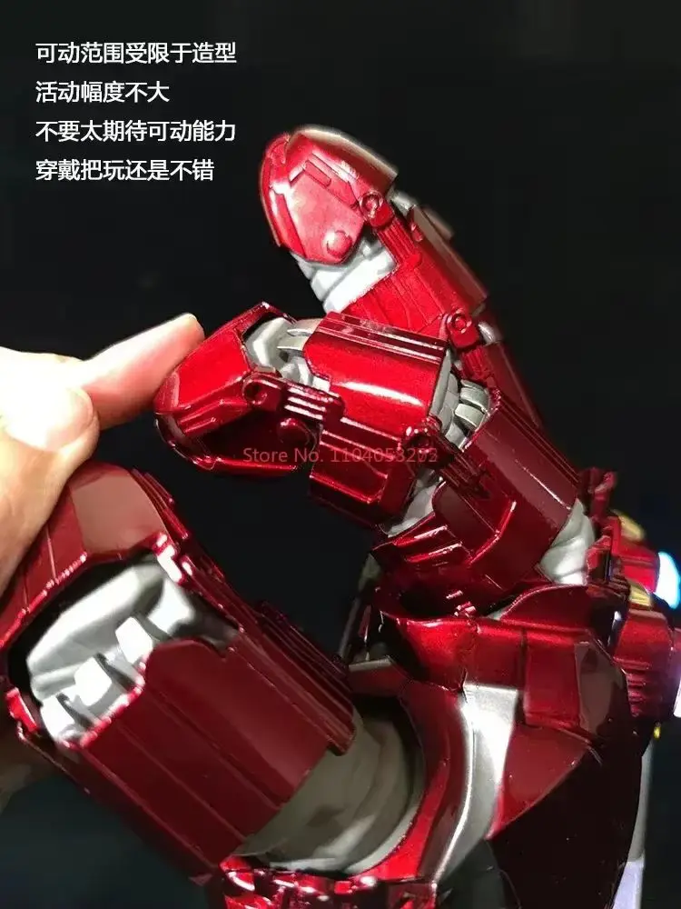 1:1 Marvel Avengers 4 Iron Man Nano sarung tangan tak terbatas edisi Hulk sarung tangan logam dapat dipakai Thanos Endgame sarung tangan jepret Model hadiah mainan