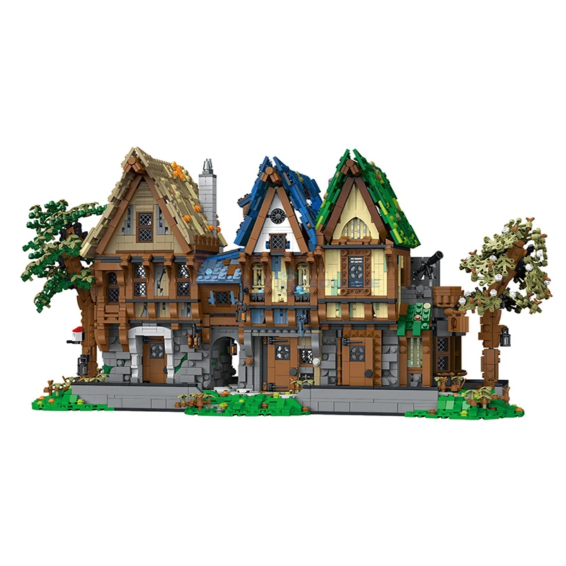 

Medieval Village Series Blacksmith Magician Tavern Model Blocks MOC 033031-033033 Buliding Bricks Architecture Ideas Toy Gift