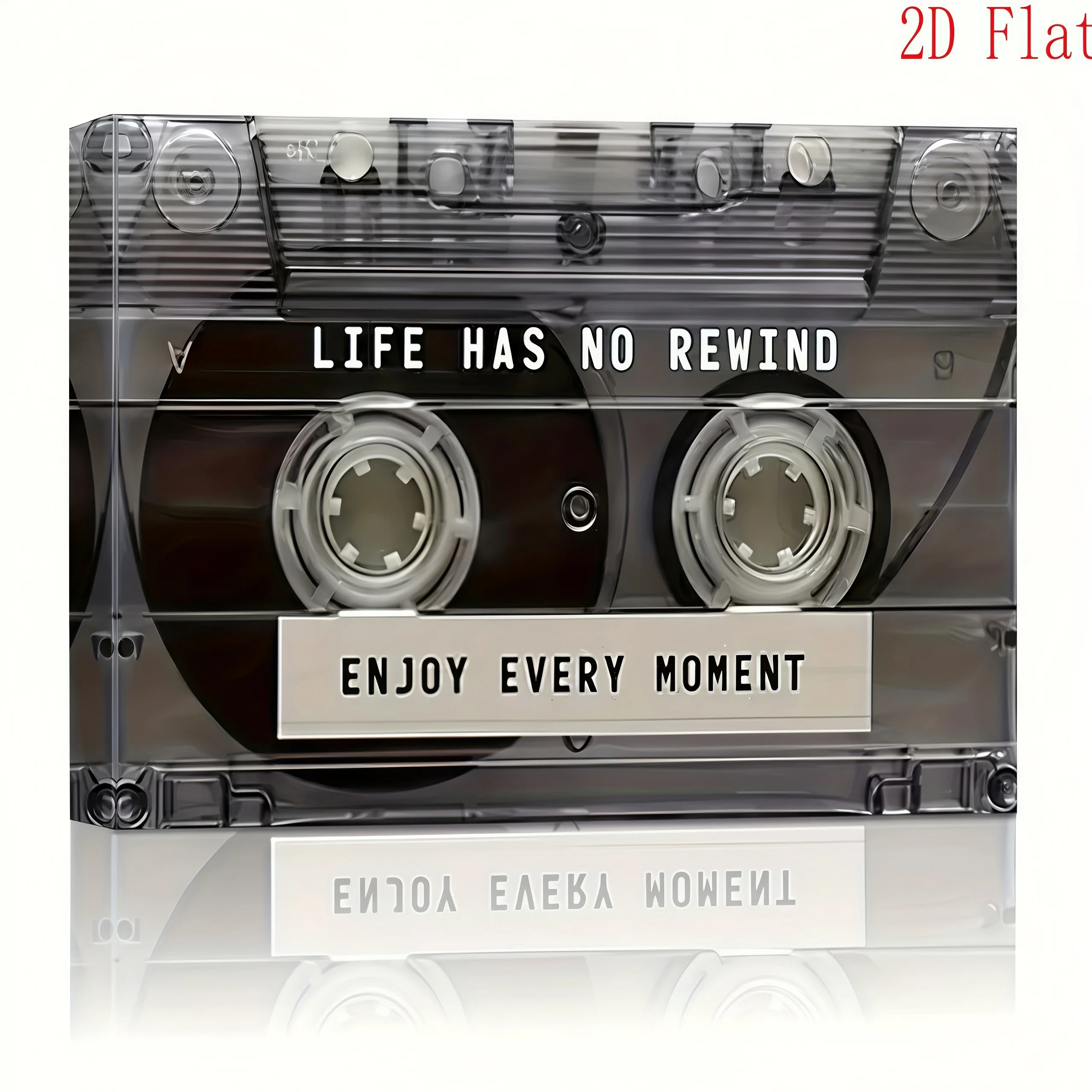 Vintage Cassette Canvas Wall Art with Quotes