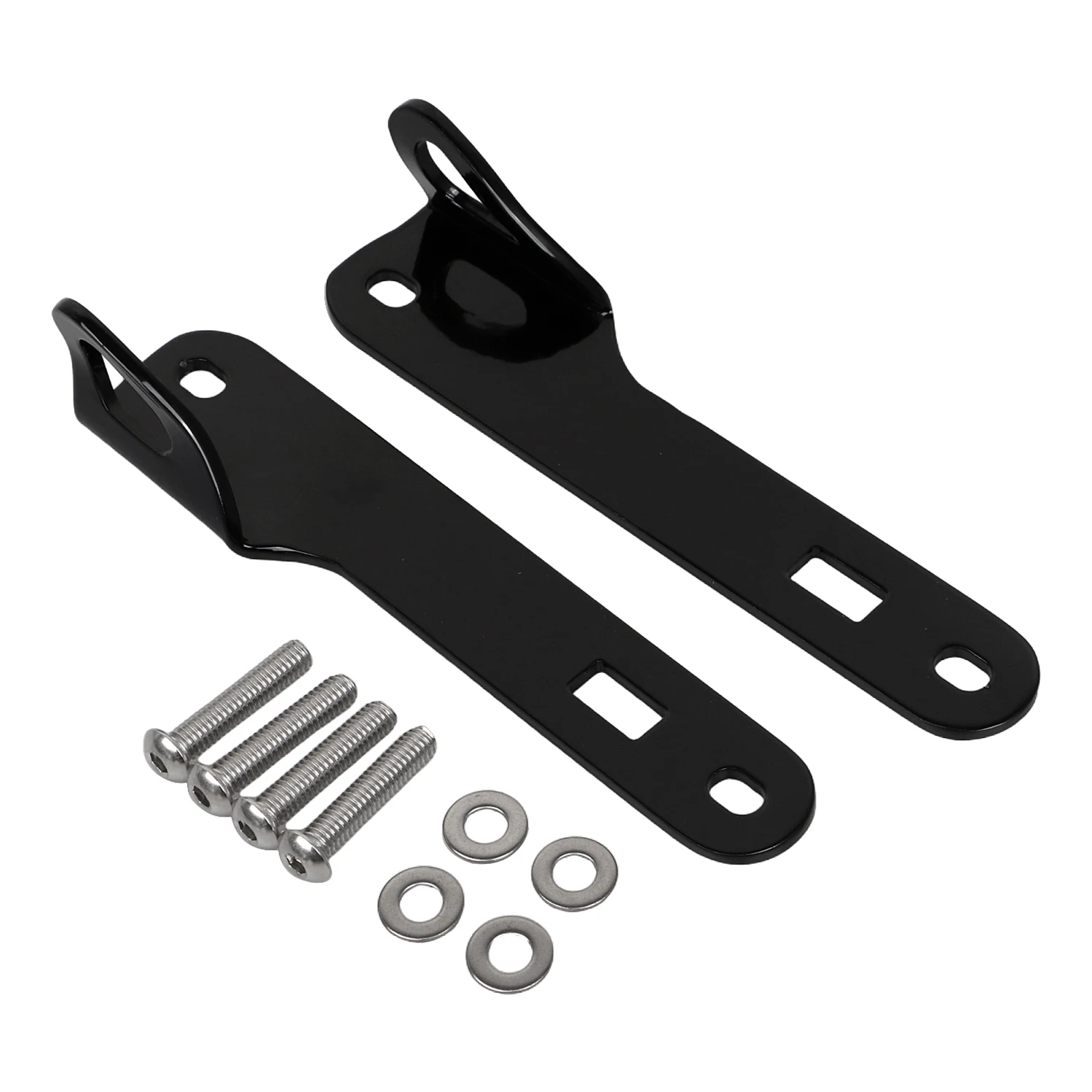 Gloss Black Steel Motorcycle For Harley Touring Electra Street Glide 2014-2023 Tie-down Anchor Point Front Fork Mount Kit
